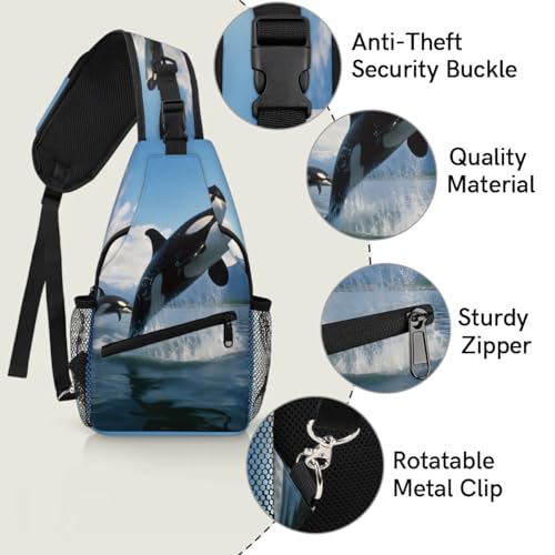 Bolso cruzado unisex estilo sling para viaje y senderismo miniatura 3
