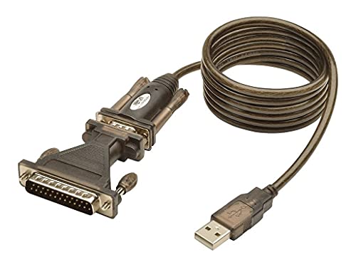 Image of TRIPP LITE USB to RS232 Serial Adapter Cable USB-A to DB25 DB9 M /M 5-Feet (U209-005-DB25)