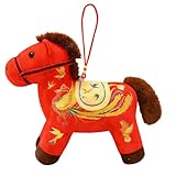 Generisch Año Del Caballo 2026 Llavero - Juguete de Felpa,Colgante de Bolsillo Para Año Nuevo Lunar,Para Adolescentes Adultos Amantes Culturales Coleccionistas Estudiantes Oficina Viajeros Coches