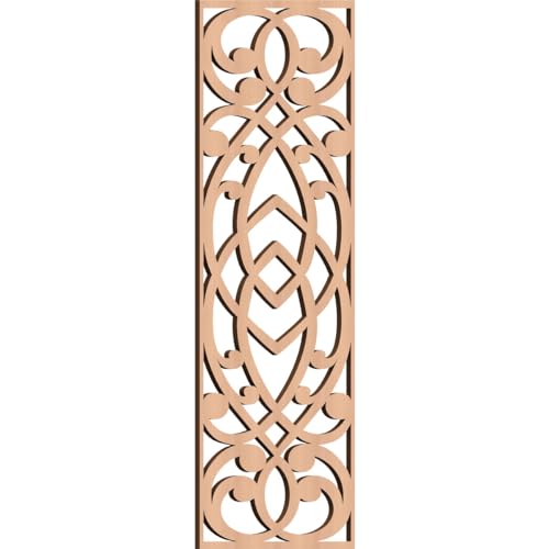 Washington Decorative Pierced Fretwork Wood Wall Panels, 15 3/8"W x 39 3/8"H x 3/8"T, Alder