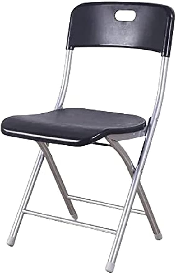 TTG Plastic Folding Chair Conference Chair Meeting Venue Leisure Activity Backrest Office Chair Office Stool (Black)