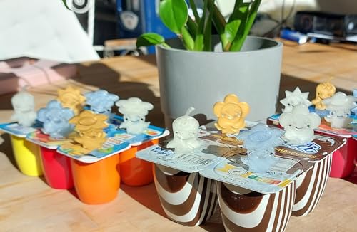 3DREAMS 10er Set Bio-Kunststoff Eisstiele Flowers - Ideal für selbstgemachtes Eis und Joghurt-Eis am Stiel - Blumen-Design, Wiederverwendbar und Leicht zu Handhaben