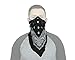 ATV TEK, Universal Bandana Style Dust Masks with Suspension Straps & 3D Nose Box - Black, XL