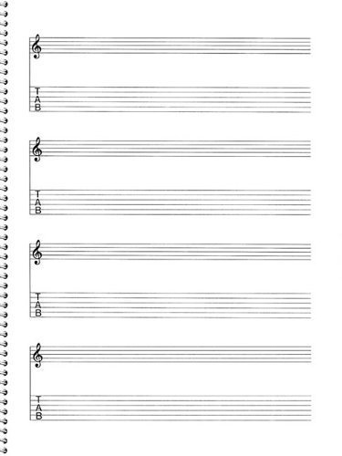 Passatino Guitar Manuscript Paper | Spiral Notation Book for Music Students and Teachers | 4-Stave Pages with Tablature and 16 Chord Boxes per Sheet | ... Music Practice Book (Passantino Music Papers)