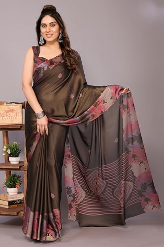 Image of MIRCHI FASHION Saree for Woman Chiffon Tie Dye Printed | Lightweight Daily Wear Women's Sari with Unstitched Blouse Piece (Available in 10 Colors)