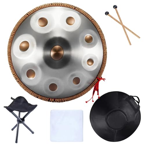 Tambor de acero Handpan 9 Notas D menor 22 pulgadas miniatura 1