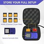Case for Gameboy Color, Accessories for GBC, Rugged Shockproof Storage Bag with Egg Crate Foam - Game Cartridge Holder for 6 Games - Travel Carrying Case