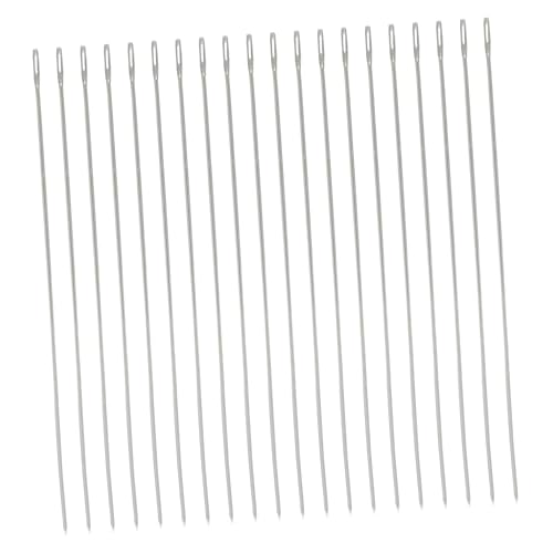 ULTECHNOVO 20 piezas Agujas para Hacer Pulseras de Acero Superfinas para DIY y Bordado Herramientas para Artesanía y Costura de Cuentas