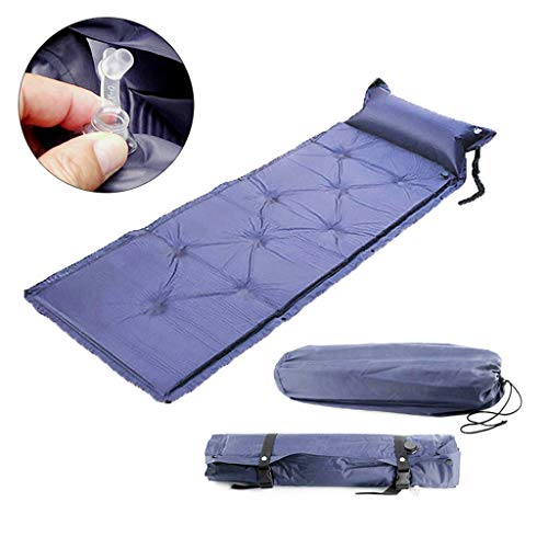 ErYao Self Inflating Camping Roll Mat with Attached Pillow, Inflatable Blow Up Mattress