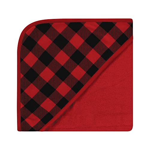 Image of Hudson Baby Unisex Baby Cotton Rich Hooded Towels, Black Moose, One Size
