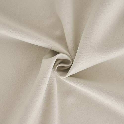 Image of Mix Matched Beige Full Blackout & Sheer Leaf Lace Curtains 52 inchWx84L 5Panels