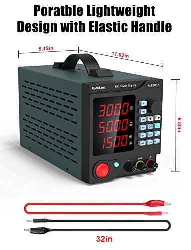 Programmable DC Power Supply (0-30 V 0-5 A) HM305P Variable Switching Digital Power Supply with PC Software and USB Interface