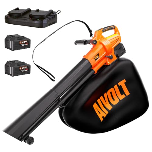 AIVOLT 3-in-1 Cordless Leaf Blower Vacuum Mulcher with 40L Bag