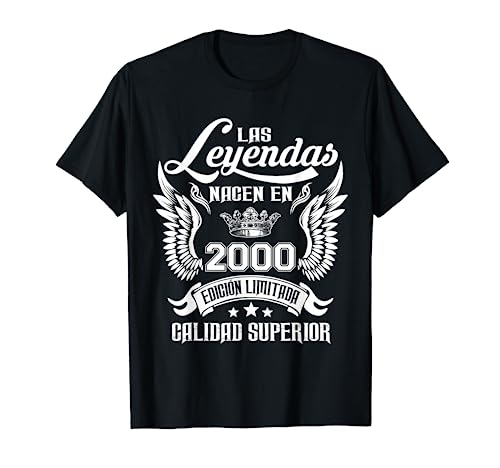 Cumpleaños 22 Años Las Leyendas Nacen En 2000 Camiseta