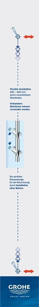 GROHE 27326000 | Vitalio Joy 110 Duo Shower Rail Set | 2 Sprays