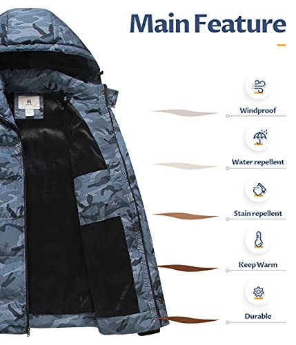 Image of Men's Puffer Jacket Waterproof Winter Parka jacket Warm Thicken Ski Coat