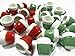 10 Mixed Ceramic Mug Cups Dollhouse Miniature Christmas Kitchenwares 16001