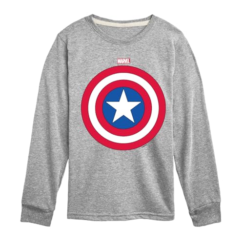Marvel Captain America - Logo Shield - Toddler and Youth Long Sleeve Graphic T - Shirt
