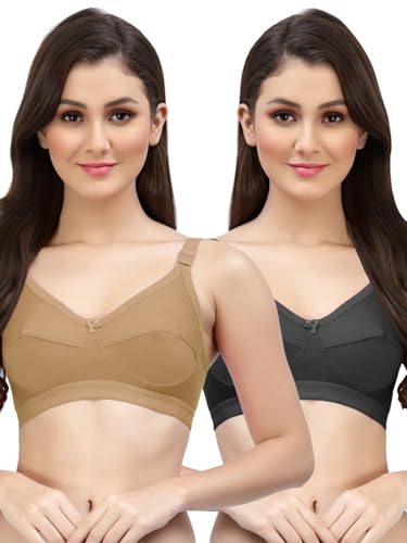 Image of Nuede, Black Seamed Non Padded Minimizer Bra (KamyaBCD-Purple-Black)