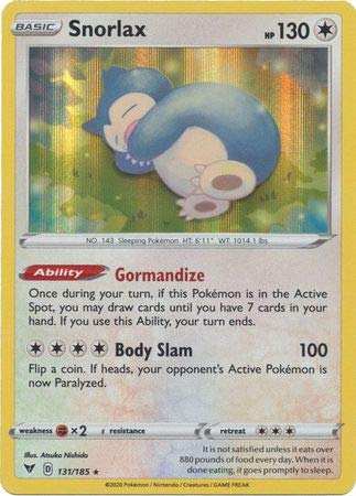 Pokémon SNORLAX 131/185 Holo VIVID VOLTAGE Trading Card (1