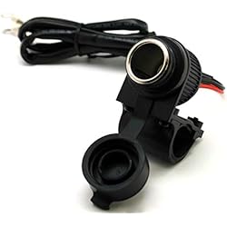 Cliff Top Cargador de corriente hembra para encendedor de motocicleta de alta resistencia + cargador de coche USB Dual de 3,3 amperios para manillar de 7/8-1 ´´teléfono inteligente GPS