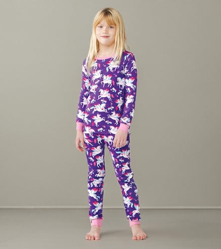 Image of Hatley Girl's Organic Cotton Long Sleeve Printed Pyjama Set Pajama