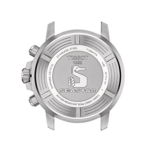 Tissot Mens Seastar 1000 Quartz Chronograph 316L Stainless Steel Case Swiss Quartz Watch, Grey, Stainless Steel, 22 (T1204171104103) #TOP2