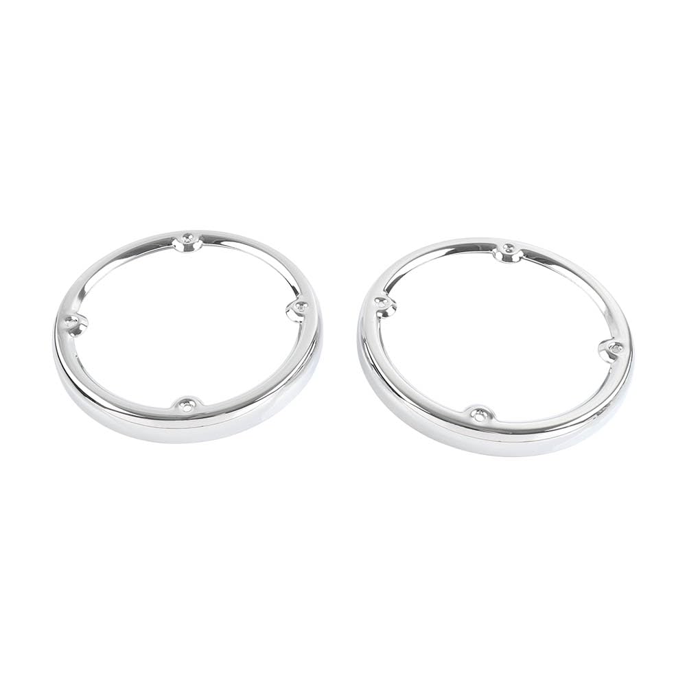 Liru ABS Plastic Rear Tour-Pak Speaker Grill Trim Cover Mesh Chrome for Harley Touring Electra Glide Classic/Standard Motorbike