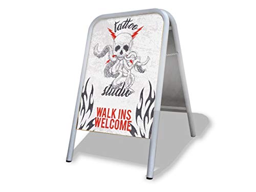 Tattoo Shop Walk Ins Welcome Large A Board Pavement Sign MEGA Listing Outdoor Street Advertising Display…