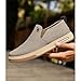 Mens Slip on Canvas Loafers Classic Low-Top Fashion Sneakers Wide Toe Box Loafers Sneakers with Soft Sole Lightweight Non Slip Dress Shoes for Men Comfortable Breathable Walking Shoes Coffee