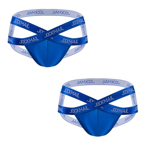 2Pcs/Pack Jockstraps for Men Underwear Jockstrap Breathable Low Rise Mens Jockstrap Quick Dry Sports Thongs Jocks