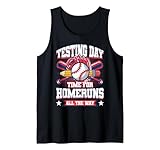 Testing Day Teacher Baseball Bat Homerun Test Day Teacher Tank Top