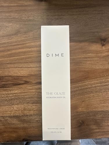 Image of DIME Beauty Glaze Body Oil - Fast-Absorbing Non-Greasy Dry Body Oil with Argan, Jojoba and Rosehip Oil for All Over Body Glow, Hydrating Skin Oil, Vegan, Cruelty-Free, 4 oz / 120 ml
