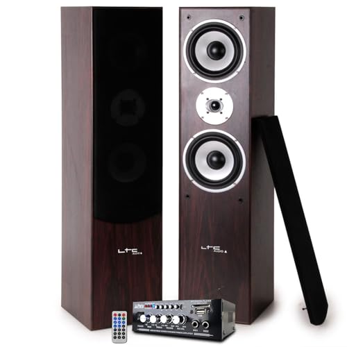 Paire d'enceintes L766-WA Acajou/Noisetier Acoustiques HiFi/Home-Cinéma 2x500W - AMPLI STÉRÉO -...