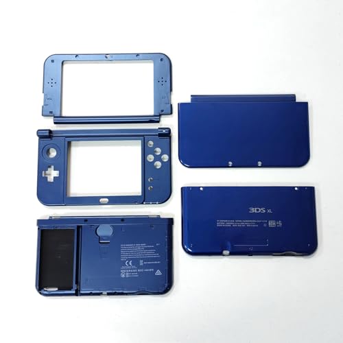 Image of Replacement Housing Shell Kit for Nintendo New 3DS XL Console, DIY Front & Back Cover Plates Buttons Faceplate Battery Cover Accessories for New 3DSXL, Blue