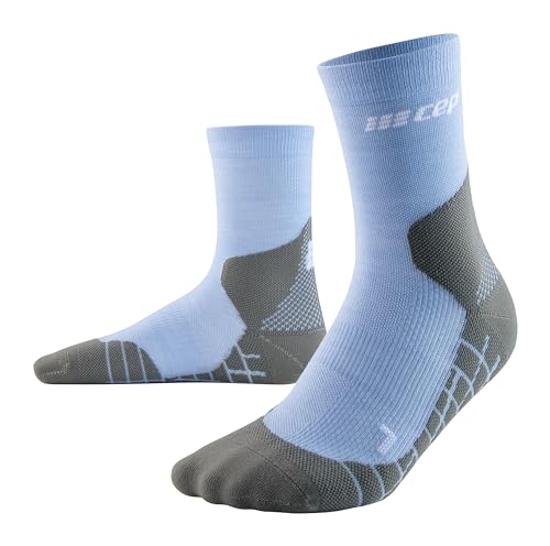 CEP Mens Hiking Socks, Light Merino Wool, Mid-Cut Crew