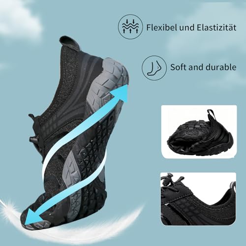 Image of SIOSNETA Hike Barefoot Shoes for Women Men, Breathable Non-Slip Athletic Footwear, Wide Toe Water Shoes for Hiking, Non-Slip Neuropathy Shoes for Women Men, Grounded Comfort wear