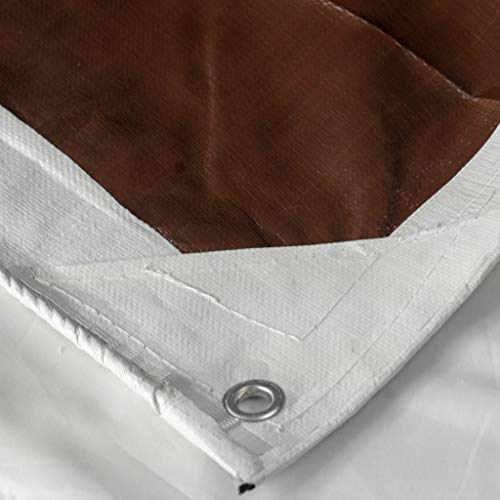 Watershed Innovations HydraTarp 12ft X 40ft Heavy Duty Waterproof Tarp - 14mil Thick - White/Brown Reversible Tarp - Thumbnail 4