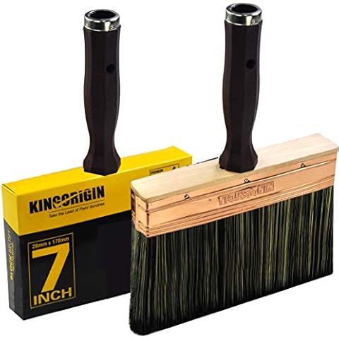 1 Piece Deck Stain Brush by Kingorigin 7 Inch Block Brush, Paint Brush Heavy Duty Professional Stain Brush,Double Thick 1.2 inch,Fence Brush,Paint Brush for Walls Cover