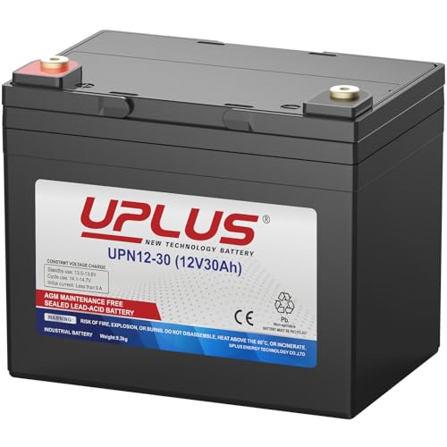 Batterie scooter de mobilité rechargeable 12V 30Ah AGM décharge profonde UPN12-30 T6