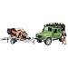 Land Rover Defender w trailer snowmobile and DRIVER