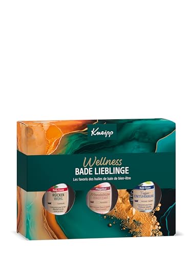 Kneipp Set de regalo Wellness Bade Favoritos – Paquete de regalo con 3 populares aceites de baño de Kneipp – Tamaños de prueba para conocer y regalar – 3 x 20 ml