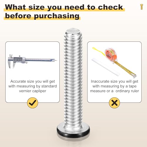 Image of METALLIXITY Flat Head Hex Socket Cap Screws Bolts(M8-1.25x35) 20Pcs, 304 Stainless Steel Hex Socket Furniture Bolts Screws - for Furniture Woodworking Project, Black
