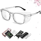 MOPQAWRV 花粉症 メガネ 花粉 症 かふんしょうのメガネ 両面曇り止めレンズ 【特許あり ドライアイ症状緩和 ブルーライトカット】 曇らない 花粉メガネ 飛沫防止メガネ 花粉用 花粉症用 花粉対策 メガネ 花粉症予防メガネ レディース メンズ 花粉防止メガネ 花粉症メガネ めがね ゴーグル 眼鏡 保護 防塵