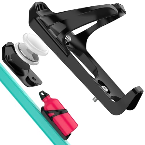 DDJ for Airtag Bike Water Bottle Holder, Waterproof for AirTag Bike Mount Hidden GPS Tracker Anti-Theft, Bicycle Bottle Cages with Safety Screw Tool, Universal Bike Drink Cup Holder for Road MTB Bike