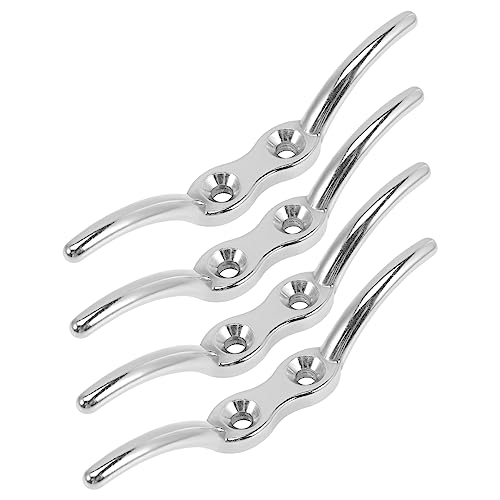 VANZACK Boat Cleats 4 Pack Marine Hardware Rope Bolts Stainless Steel for Boat Tie Down
