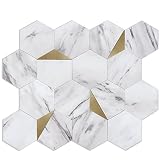 ✔【Impermeabile e resistente al calore】-- Le piastrelle AdoDecor sono realizzate in materiale ecologico, texture in marmo realistica, resistente al calore e all'umidità, antigraffio, di facile manutenzione. Ampiamente usato nelle pareti dell'isola della cucina, nel backsplash del bagno, nel camper, nel fondo del soggiorno, nel camino e installato dietro la stufa.