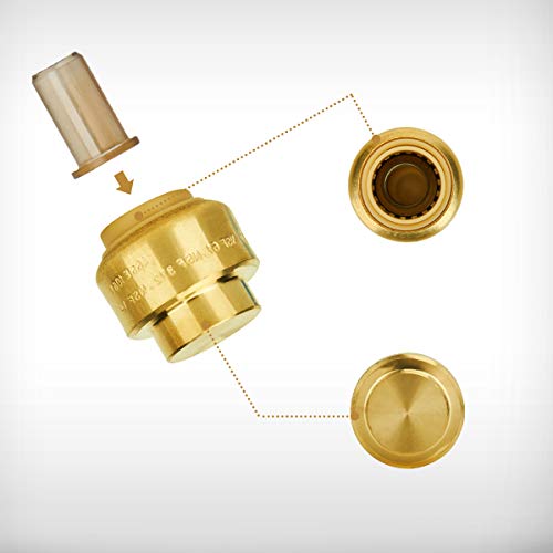 image for SUNGATOR End Cap, 1/2-Inch Push Fit PEX Cap Fittings, Push-to-Connect,