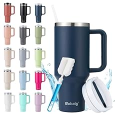 Bukaty Taza térmica con pajita y asa, 40 oz, vaso ...