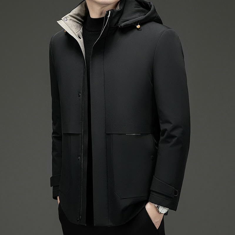 Chaqueta de invierno con forro premium y capucha desmontable estructurada 4
